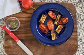 Roasted Zucchini With Tomatoes (Air Fryer Recipe)