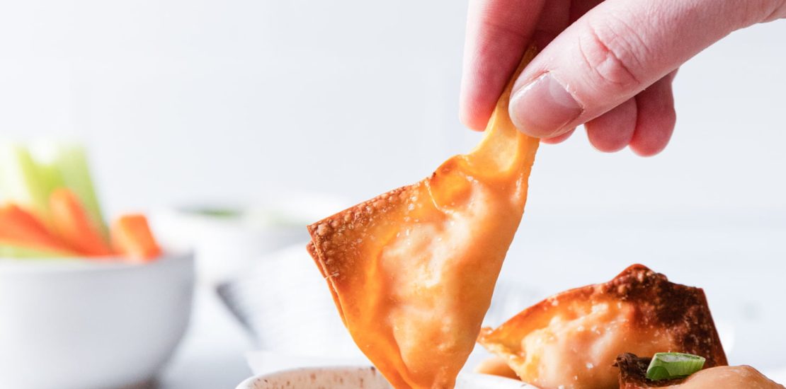 Air Fryer Buffalo Chicken Wontons