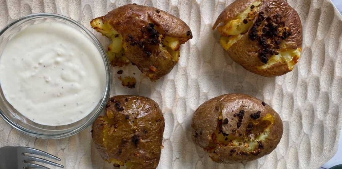 Smashed red potatoes (air fryer recipe) Smashed red potatoes (air fryer recipe)