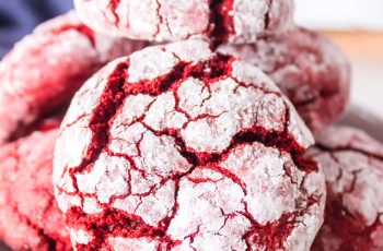 Air Fryer Red Velvet Crinkle Cookies
