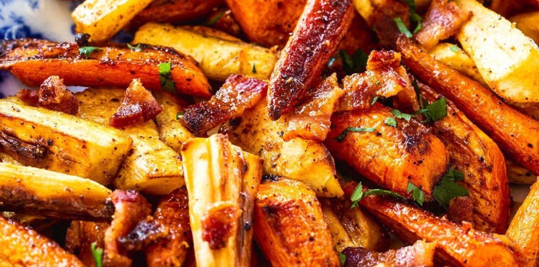 Honey Glazed Air Fryer Carrots and Parsnips