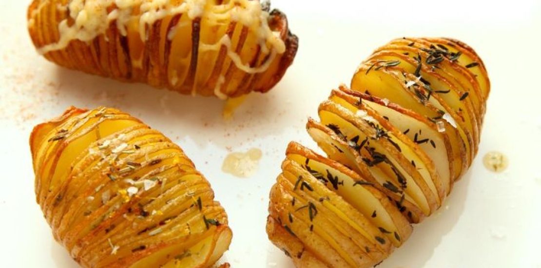 Air Fryer Bacon-Ranch Hasselback Potatoes Air Fryer Bacon-Ranch Hasselback Potatoes