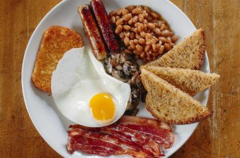 Air Fryer Breakfast: Egg Sausage Beans Hash Browns and Toast