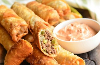How to make air fryer cheeseburger egg rolls