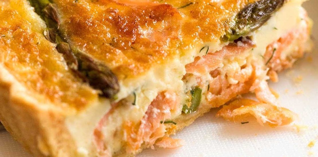 Air Fryer Cheesy Salmon Quiche