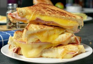 AIR FRYER GRILLED HAM AND CHEESE