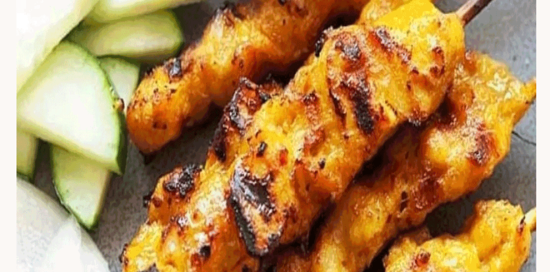 Air Fryer Chicken Satay with Peanut Sauce Air Fryer Chicken Satay with Peanut