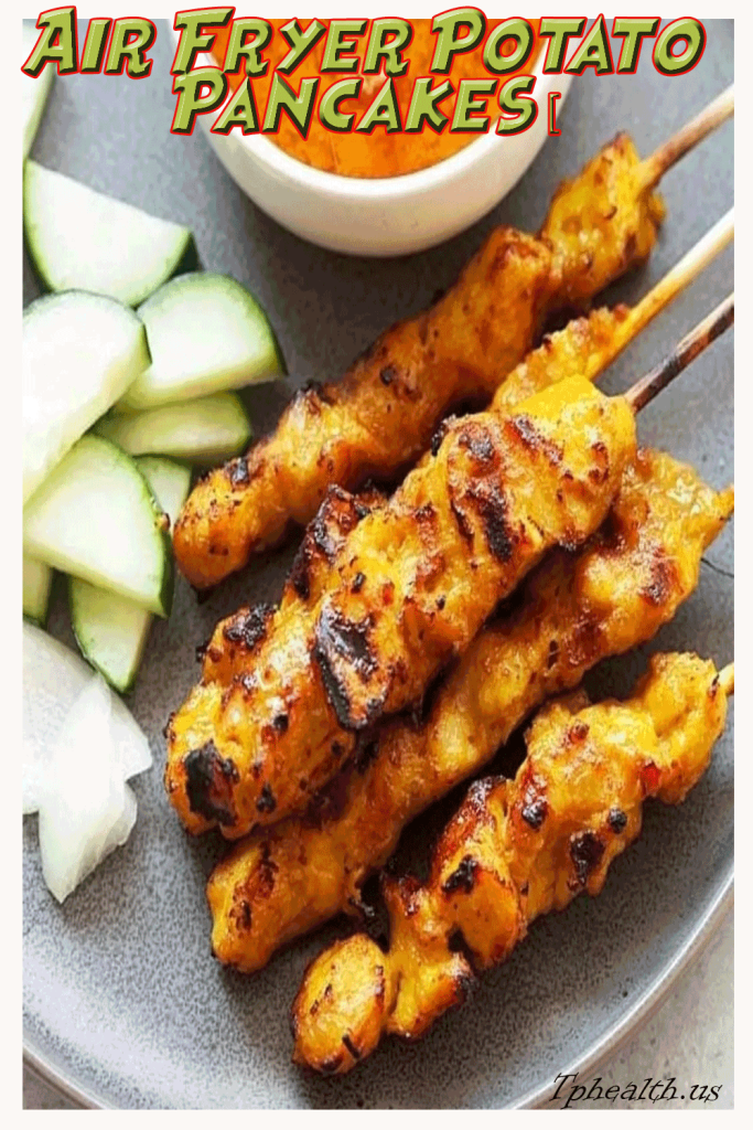 Quick and Easy Chicken Satay Made in an Air Fryer Air Fryer Chicken Satay with Peanut