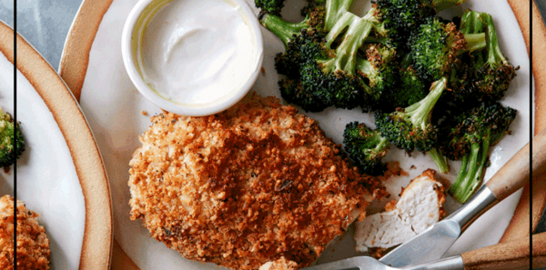 Air Fryer Parmesan Chicken with Broccoli Air Fryer Parmesan Chicken with Broccoli