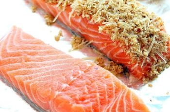 Air Fryer Salmon with Garlic Parmesan Crust