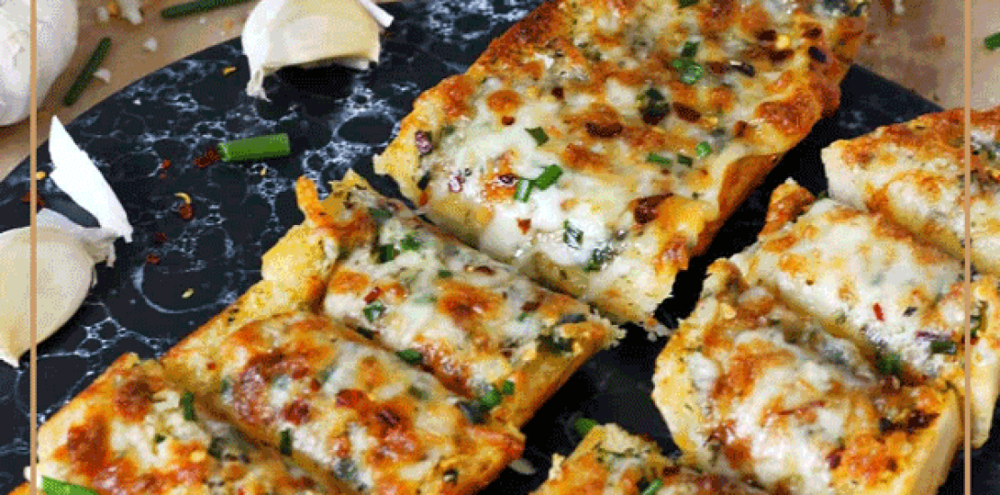 Cheesy Air Fryer Bread with Garlic