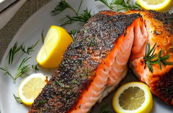 Air Fryer Salmon with Lemon and Herb