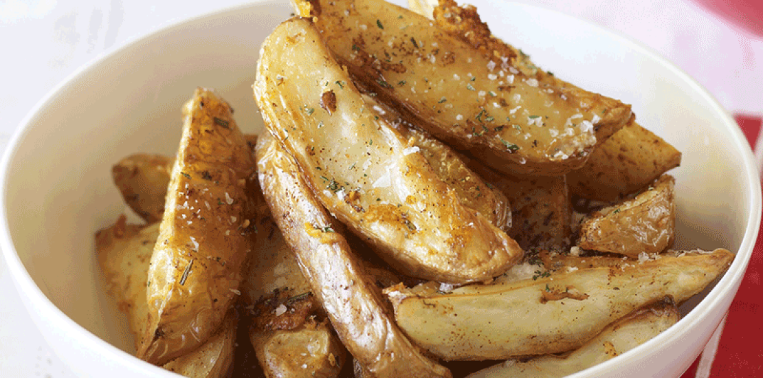 AIR FRYER BAKED GARLIC PARMESAN POTATO WEDGES AIR FRYER BAKED GARLIC PARMESAN POTATO WEDGES