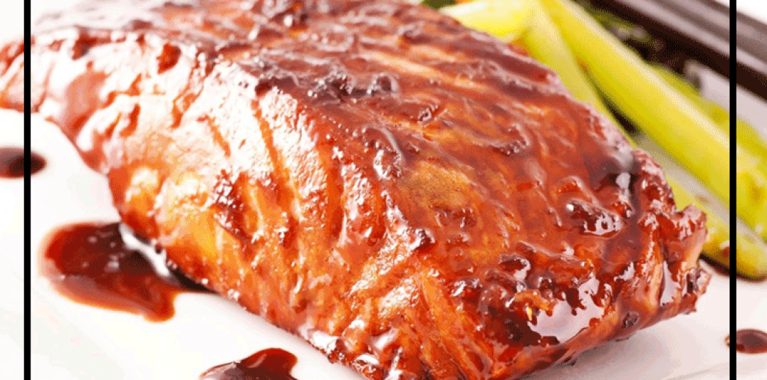 Air Fryer Teriyaki Salmon Fillets with Broccoli