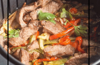 Air fryer beef fajitas with spicy parmesan corn