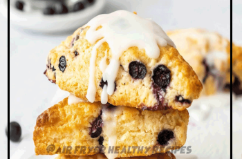 Air fryer blueberry and white chocolate scones