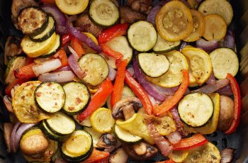 Air fryer marinated vegetable medley