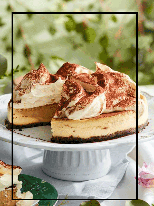 Air fryer tiramisu cheesecake