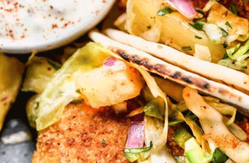 Crispy Air Fryer Fish Tacos With Pineapple Slaw