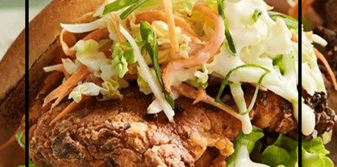 Southern air fried chicken and slaw rolls Southern air fried chicken and slaw rolls