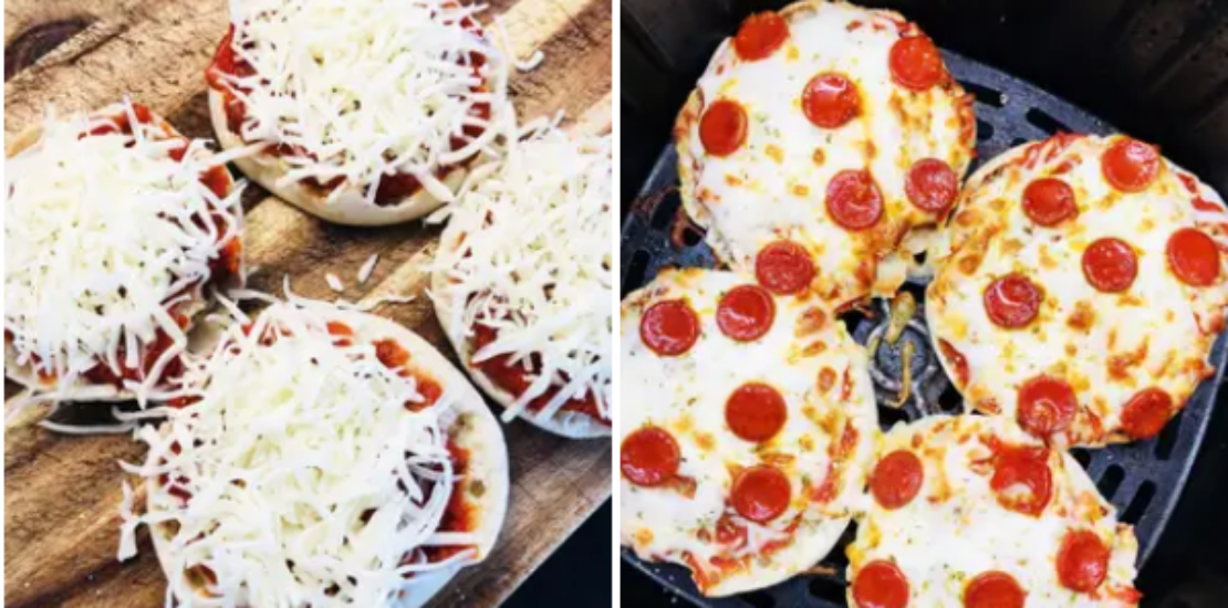 Air Fryer English Muffin Pizzas