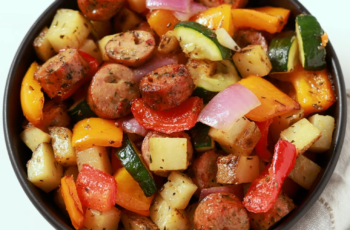 Air Fryer Sausage and Vegetables