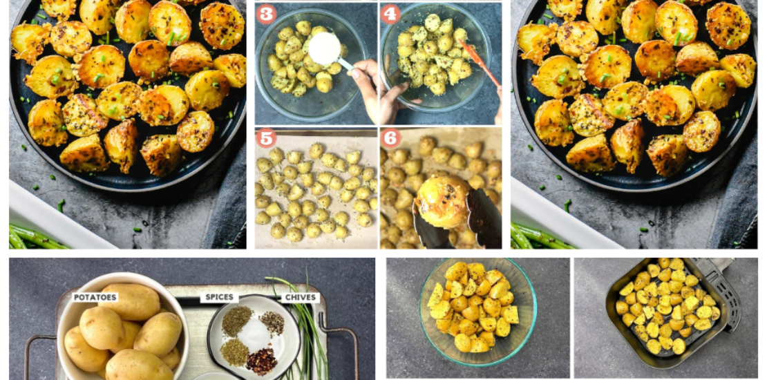 Perfectly Roasted Air Fryer Parmesan Potatoes Perfectly Roasted Parmesan Potatoes