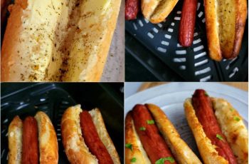 AIR FRYER HOT DOGS WITH CRISPY BUNS