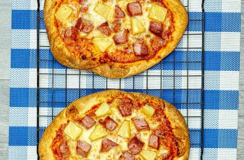 Air Fryer Flat Bread Hawaiian Pizza