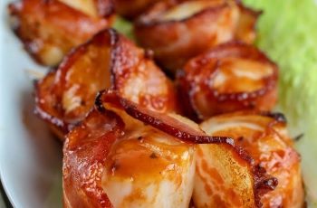 Air Fryer Bacon wrapped Scallops