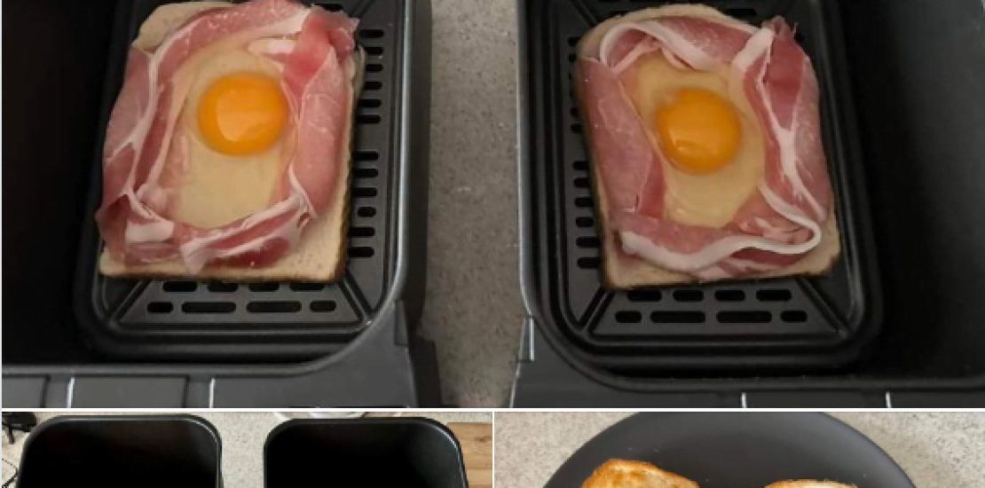 The Best Way to Start Your Day: Bacon & Egg on Toast Air Fryer Style The Best Way to Start Your Day: Bacon & Egg on Toast Air Fryer Style