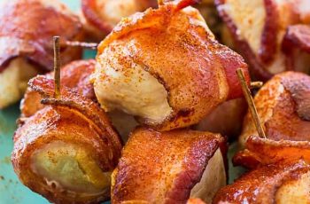 Air Fryer Bacon Wrapped Chicken Bites