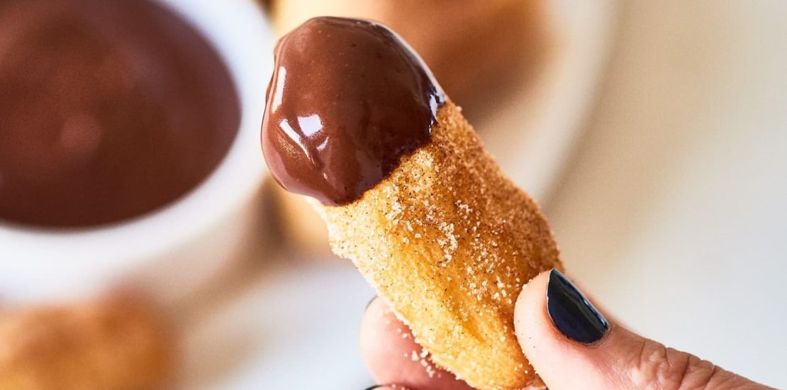 Satisfy Your Sweet Tooth with Air Fryer Churro Bites and Chocolate Dipping Sauce Air Fryer Churro Bites with Chocolate Dipping Sauce