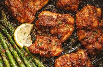 Air-Fryer Fried Chicken Recipe with Asparagus