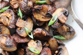 Air fryer Garlic Butter Roasted Mushrooms