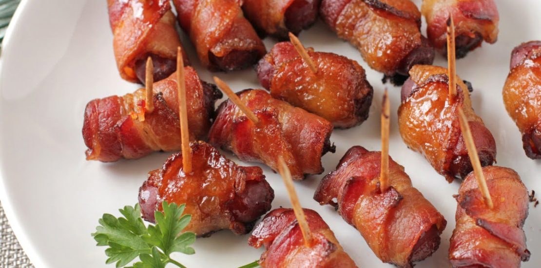 Quick and Easy Bacon Wrapped Smokies in the Air Fryer! Air Fryer Bacon Wrapped Little Smokies