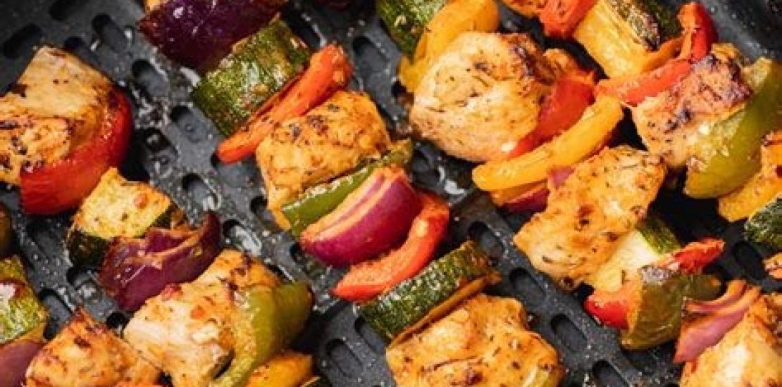 How to Make Air Fryer Chicken Kabobs (Chicken Skewers) Air Fryer Chicken Kabobs