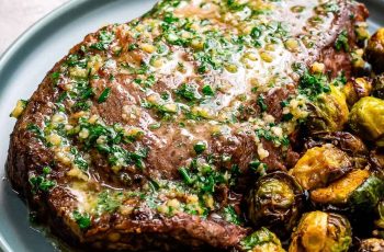 Air Fryer Steaks with Garlic Butter