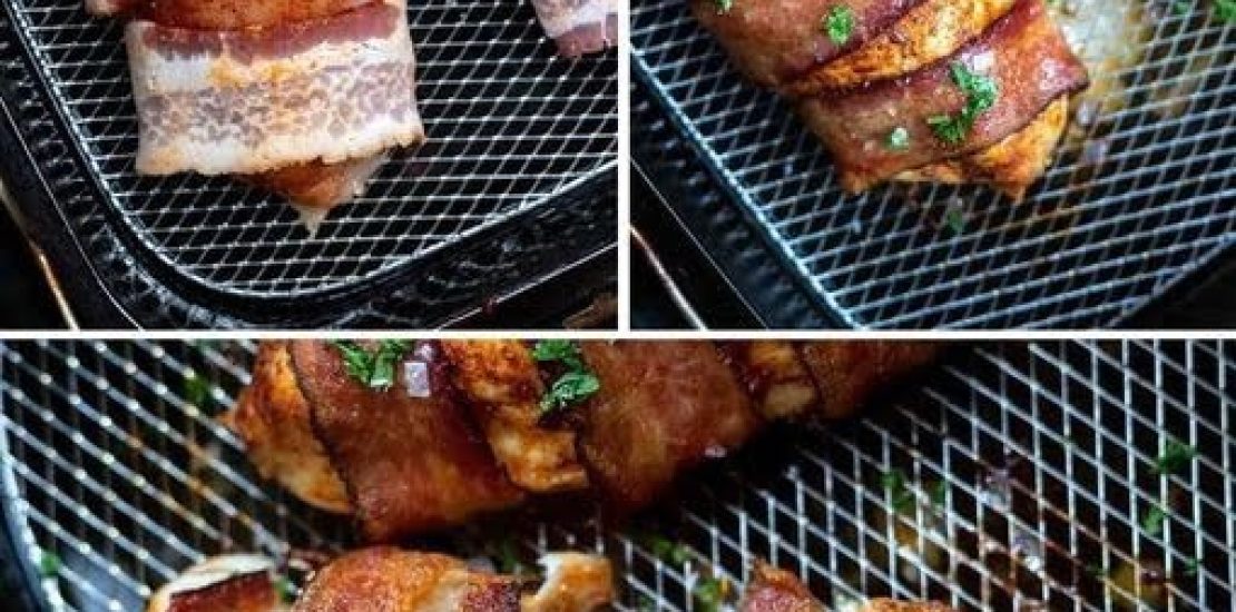 Air fryer bacon-wrapped chicken breast is a delicious and easy-to-make dish Air fryer bacon-wrapped chicken breast is a delicious and easy-to-make dish