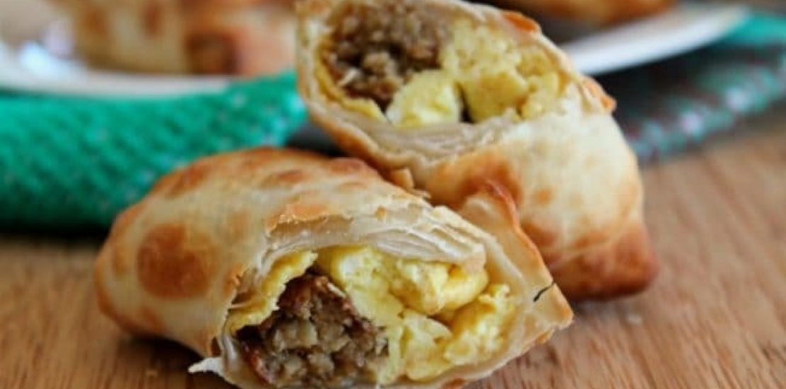 Air Fryer Ham and Cheese Breakfast Egg Rolls