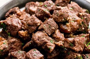 Air Fryer Steak Bites With Garlic Butter
