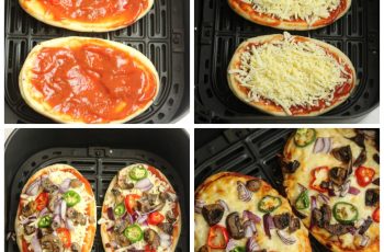 homemade air fryer pizza with naan bread in just 10 minutes