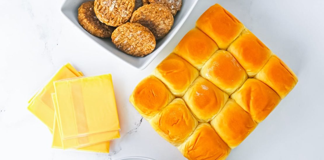 air fryer Sausage, Egg and Cheese Breakfast Sliders Recipe
