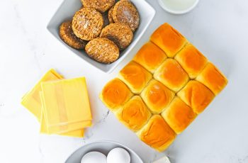 air fryer Sausage, Egg and Cheese Breakfast Sliders Recipe