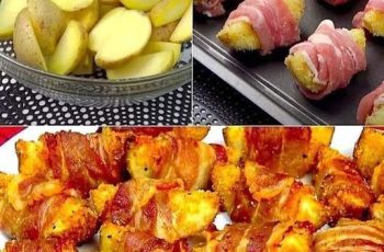 air fryer Bacon-wrapped Potato Rolls