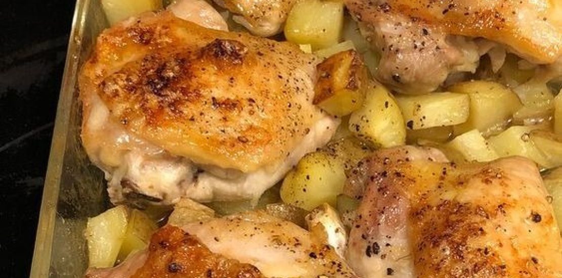 Air Fryer Garlic Roasted Chicken and Potatoes Recipe Air Fryer Garlic Roasted Chicken and Potatoes Recipe
