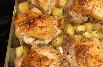 Air Fryer Garlic Roasted Chicken and Potatoes Recipe