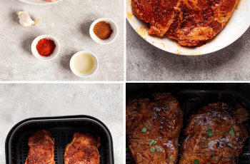 air fryer New York strip steak caramelizes