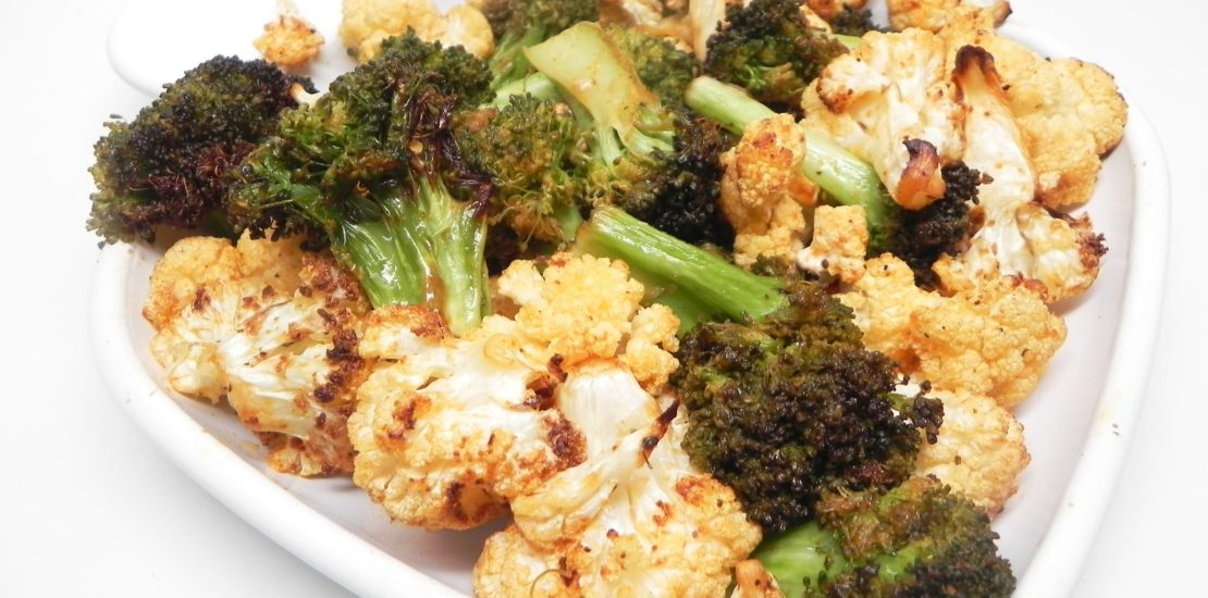 Air Fryer Roasted Broccoli and Cauliflower Air Fryer Roasted Broccoli and Cauliflower