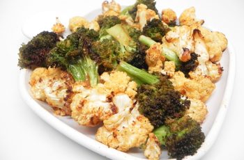 Air Fryer Roasted Broccoli and Cauliflower